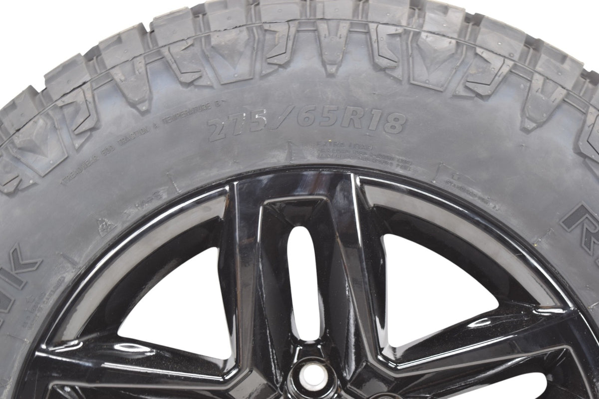 18" REPLICA Gloss Black Chevy Silverado Tahoe Wheels Rims Tires Blackhawk R/T