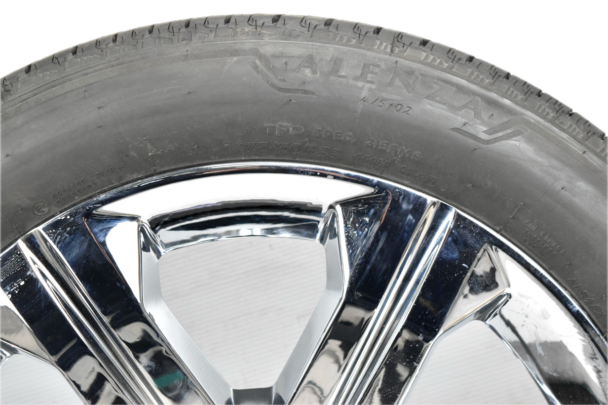22" GMC Sierra Yukon Factory OEM Chrome 6 Spoke Wheels Rims Tires