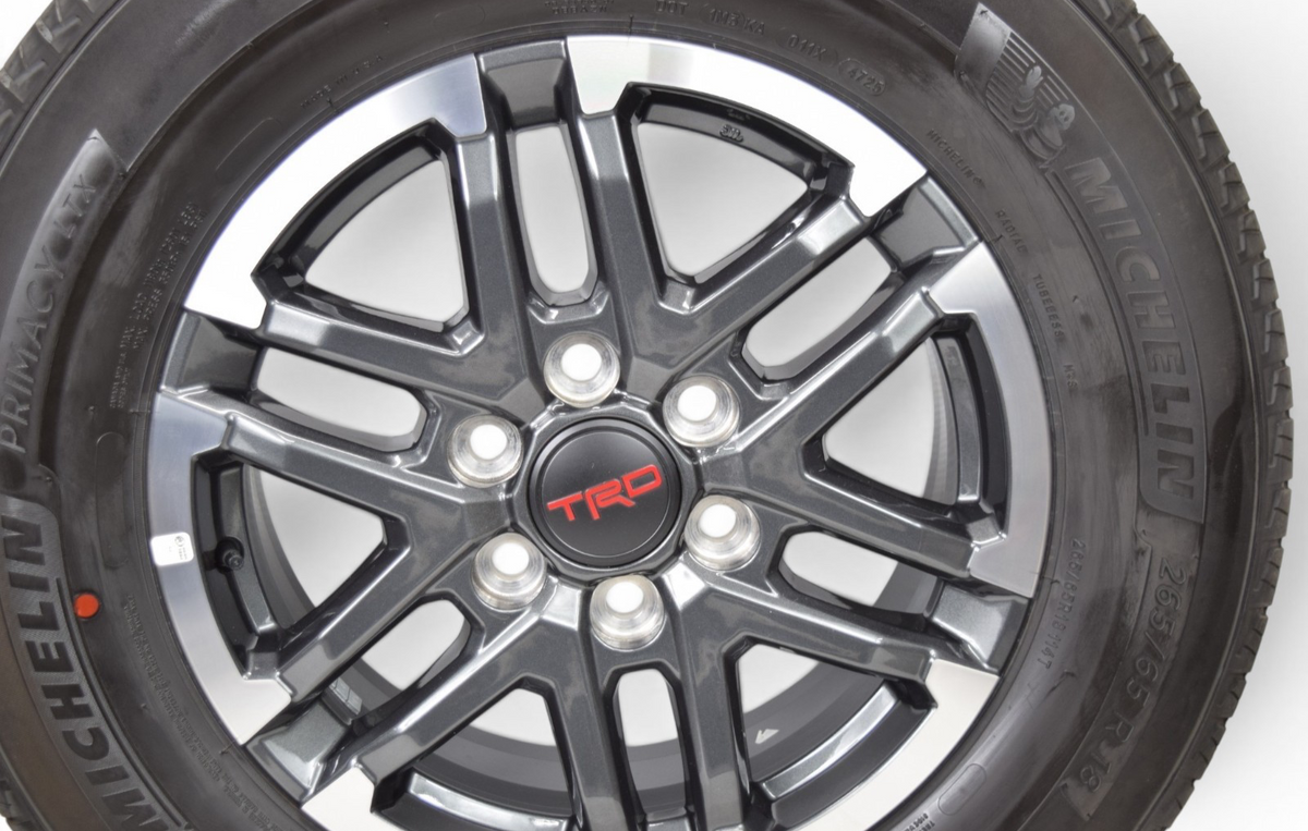 18" Toyota Tundra Sequoia 4Runner TRD OEM Gray Machin Wheels Rims Tires Michelin