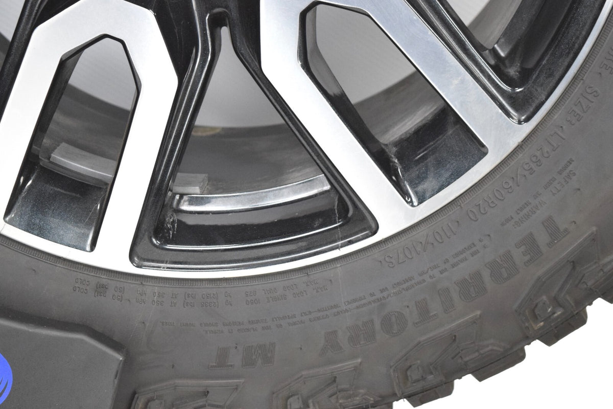 20" GMC Sierra Yukon AT4 Black/Machined Chevy Silverado OEM wheels rims tires