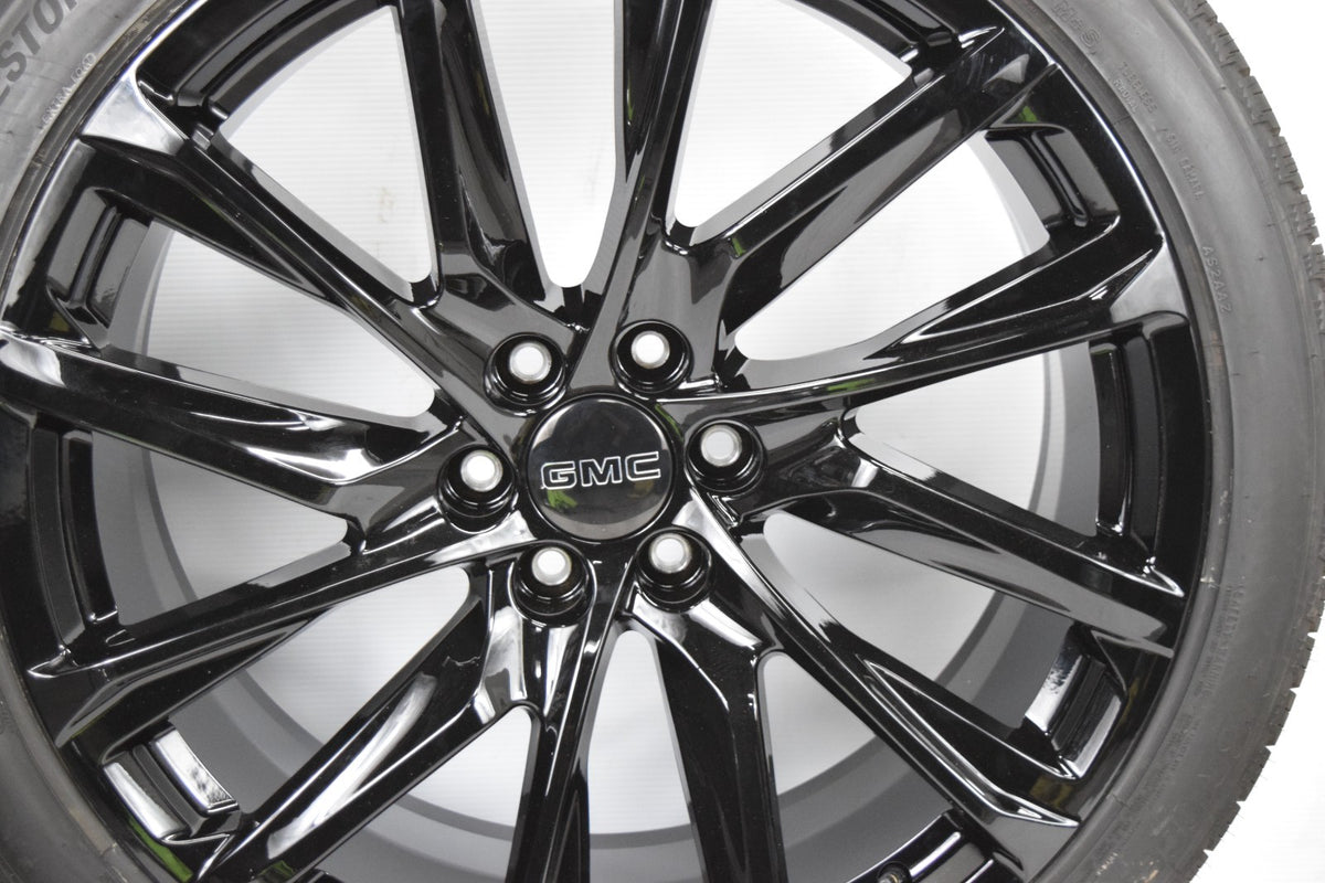 24" NEW GMC Sierra Yukon Glossy BLACK ONYX REPLICA Wheels Rims Tires