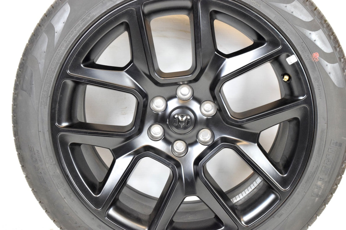 22” Ram 1500 Laramie Black Factory OEM Wheels Rims Pirelli Tires