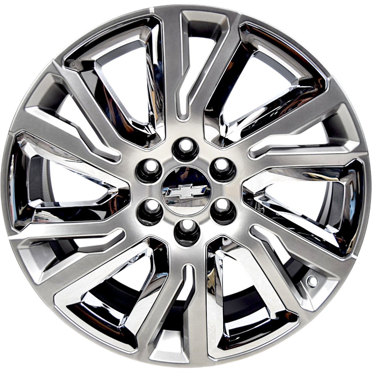 22" Chevy Silverado Tahoe Denali Factory OEM Silver Chrome Rims Wheels 23377419