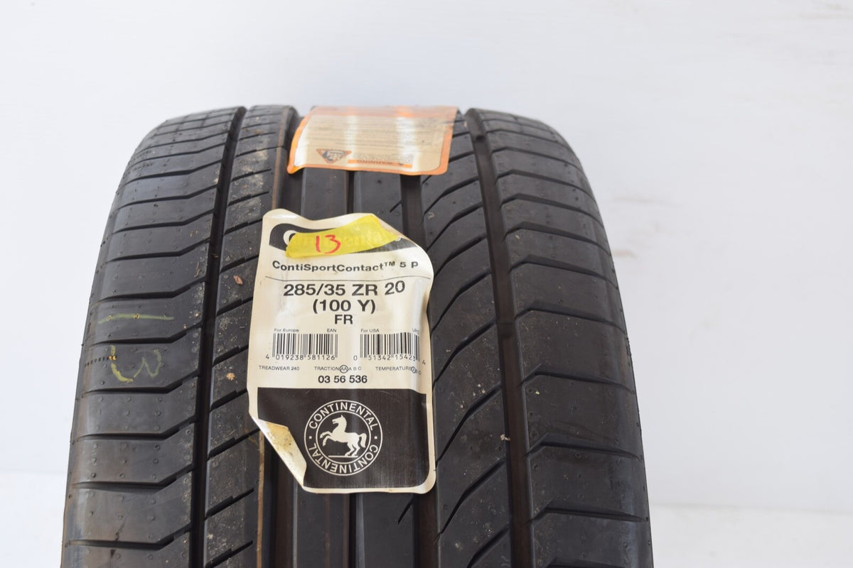 (1) Continental ContiContact Sport 285/35ZR20 100Y Max Performance Summer Tire