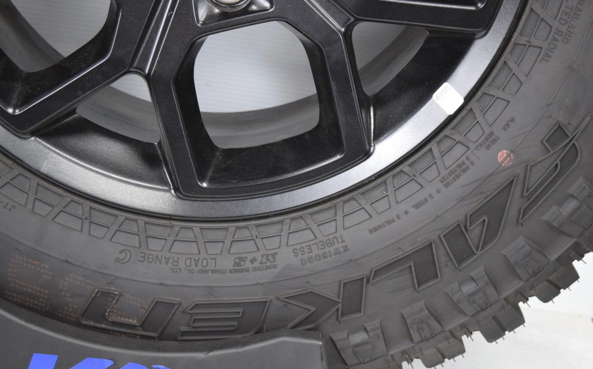 17" Jeep Wrangler Rubicon Black OEM Wheels Falken Tires Wheels Rims  Set Of 5