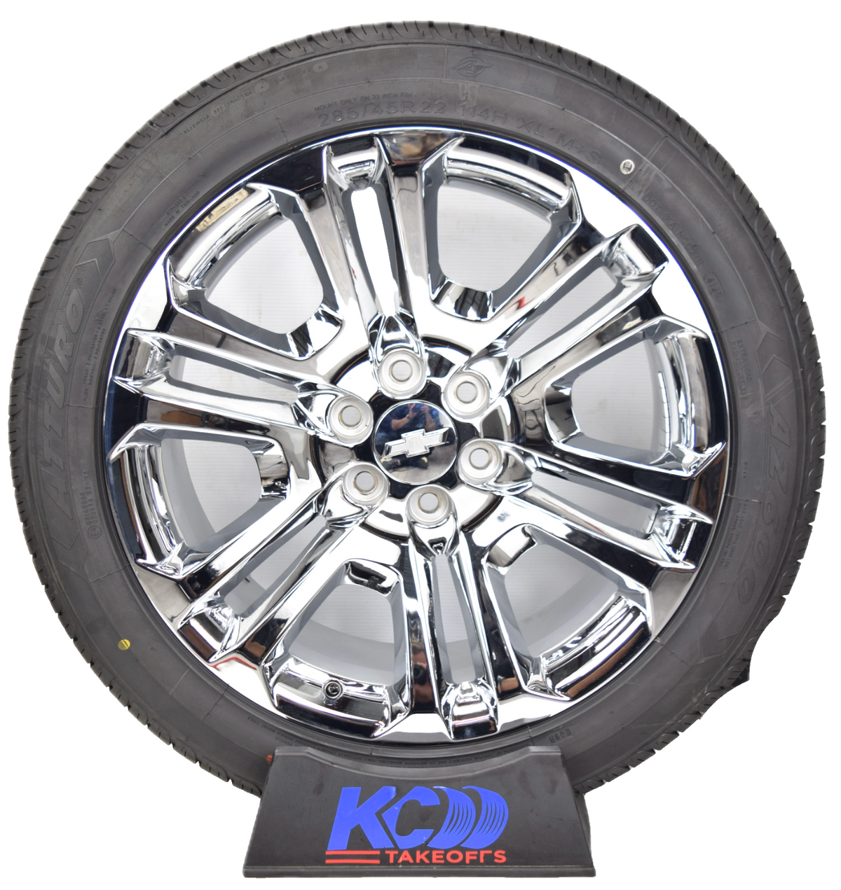 22" Chevy Silverado Tahoe  Factory OEM Chrome Rims Wheels Tires 84346101 AZ