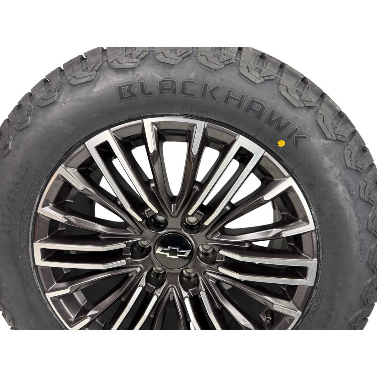 20" Chevy Silverado Tahoe OEM Machined Charcoal Takeoff Wheels Rims Tires BHK