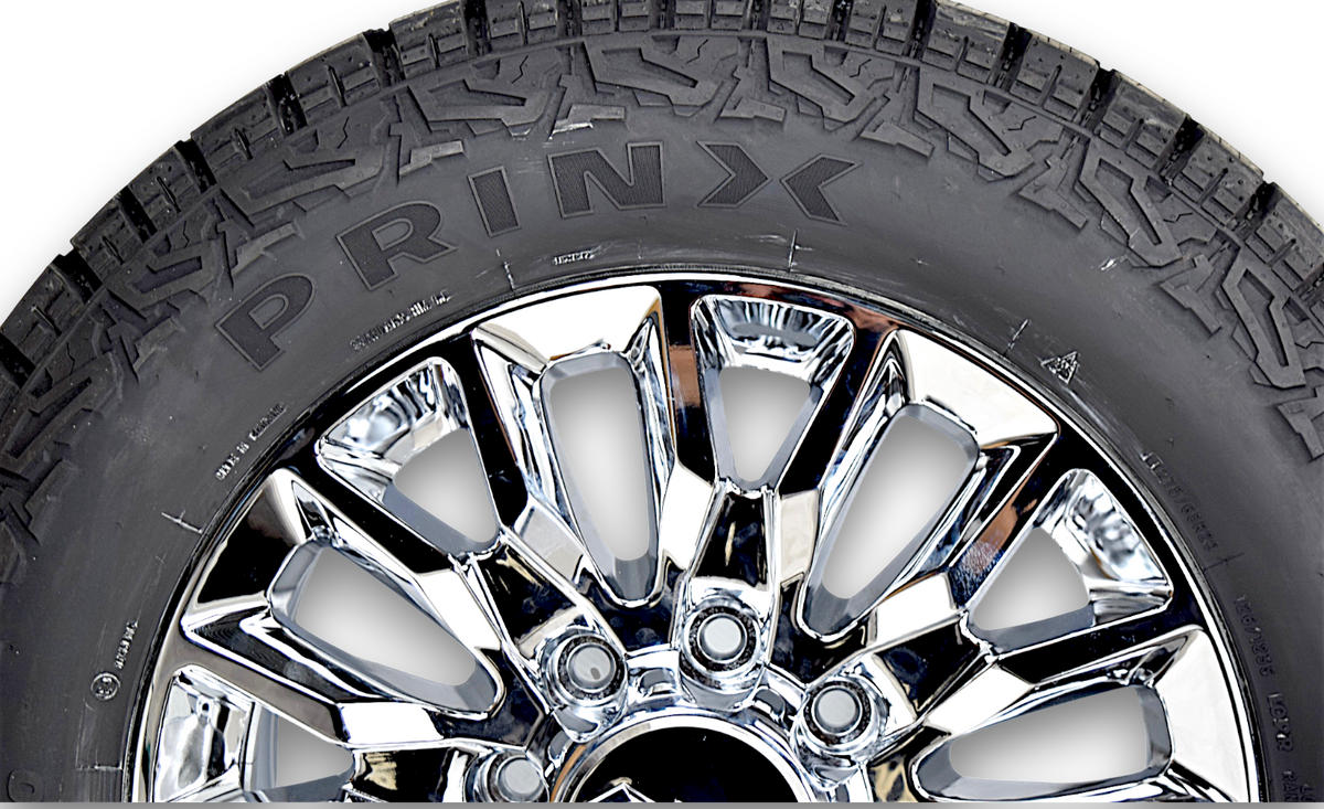 20" Chevy Silverado HD 2500 3500 Chrome Replica Wheels Rims Tires Prinx A/T