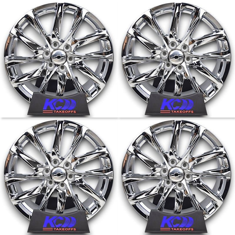 22" Chevy Silverado Tahoe Suburban Chrome Onyx OEM Wheels Rims 84453003