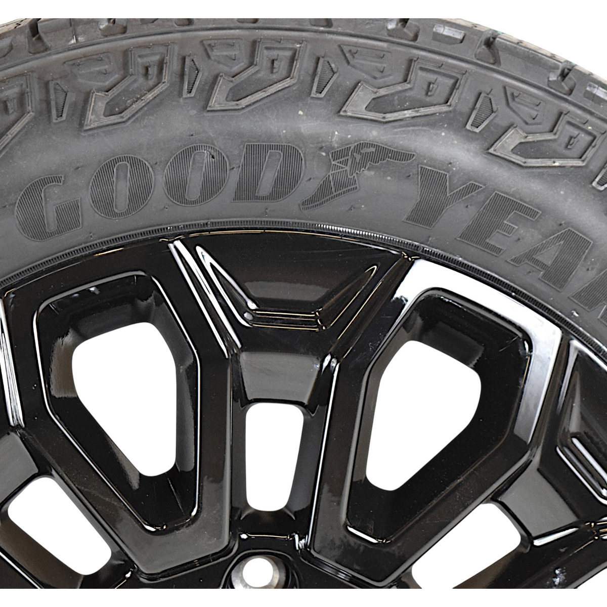 22" Chevy Silverado 2500 3500 HD OEM Gloss Black Wheels Rims Tires Goodyear