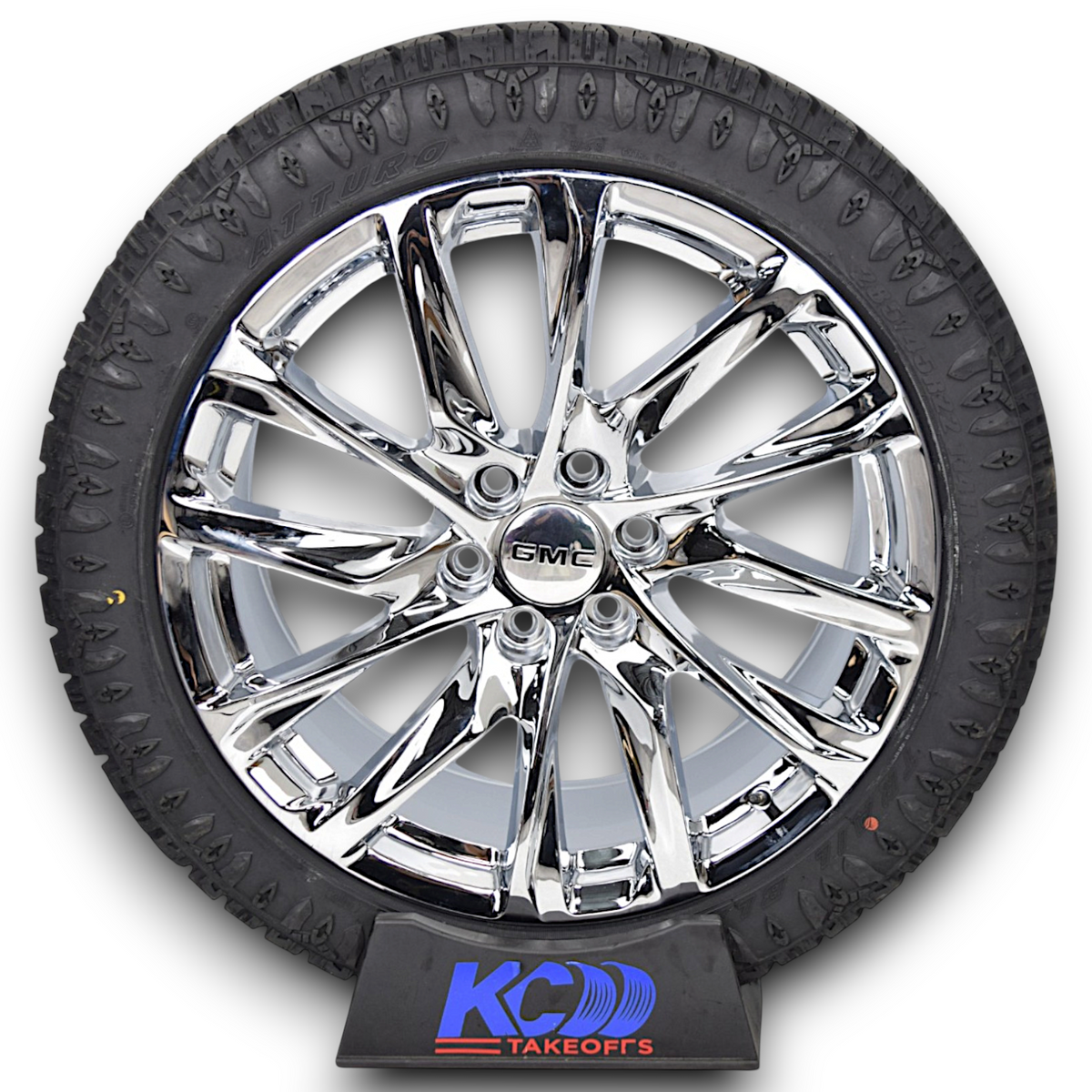 22" GMC Sierra Yukon Denali OEM Chrome Onyx Wheels Rims Tires ATS 285/45R22