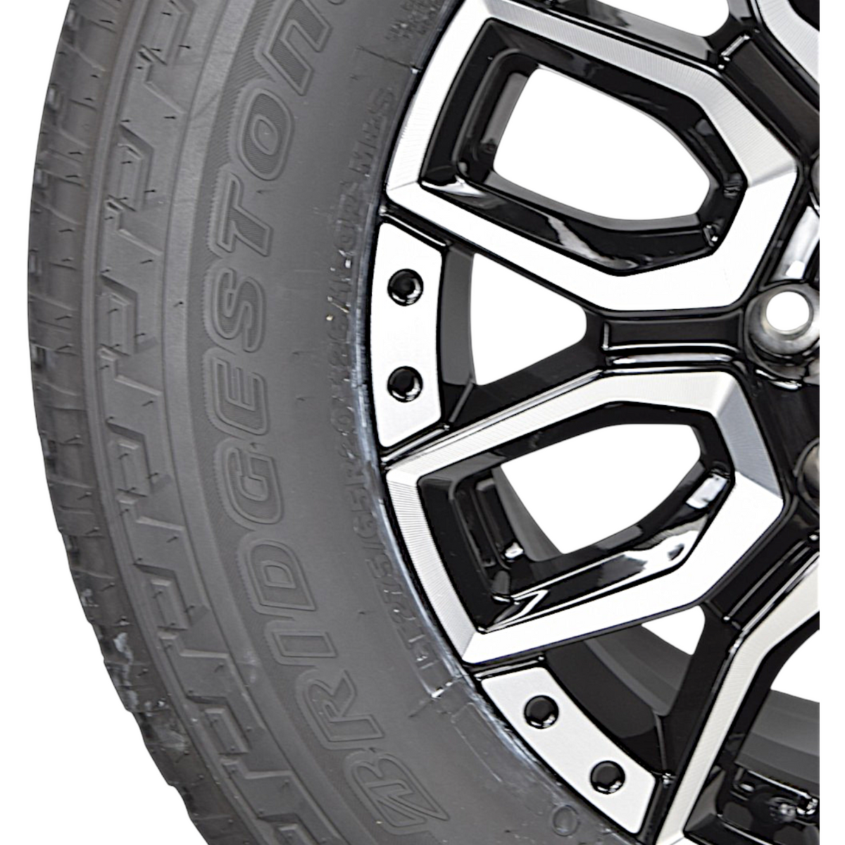 20" Chevy Silverado 2500 3500 HD Machined Black OEM Wheels Rims Tires Bridgestone