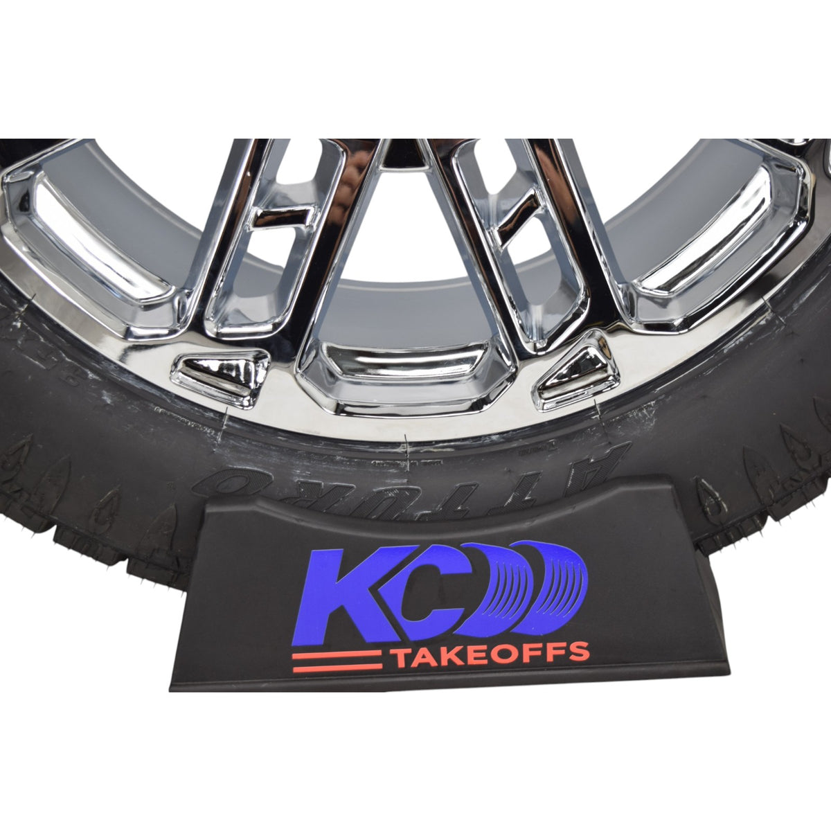 22" Ford F250 F350 Platinum Chrome Replica Wheels Rims Tires 35" Atturo Trail Blade