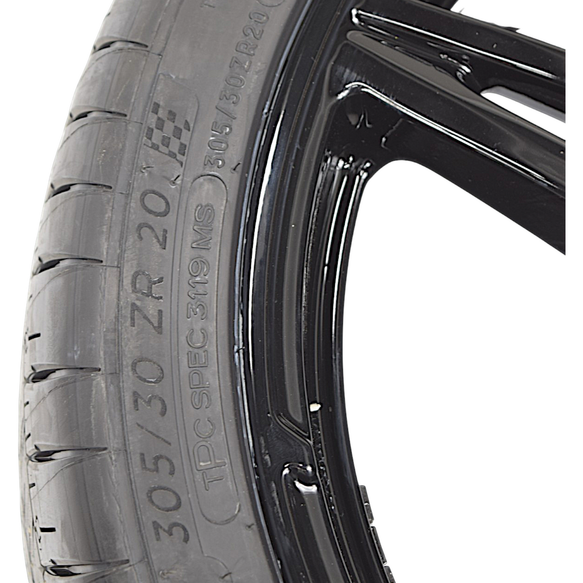 19" 20" C8 Corvette Stingray OEM Open Spoke Wheels Rims Tires Michelin Black