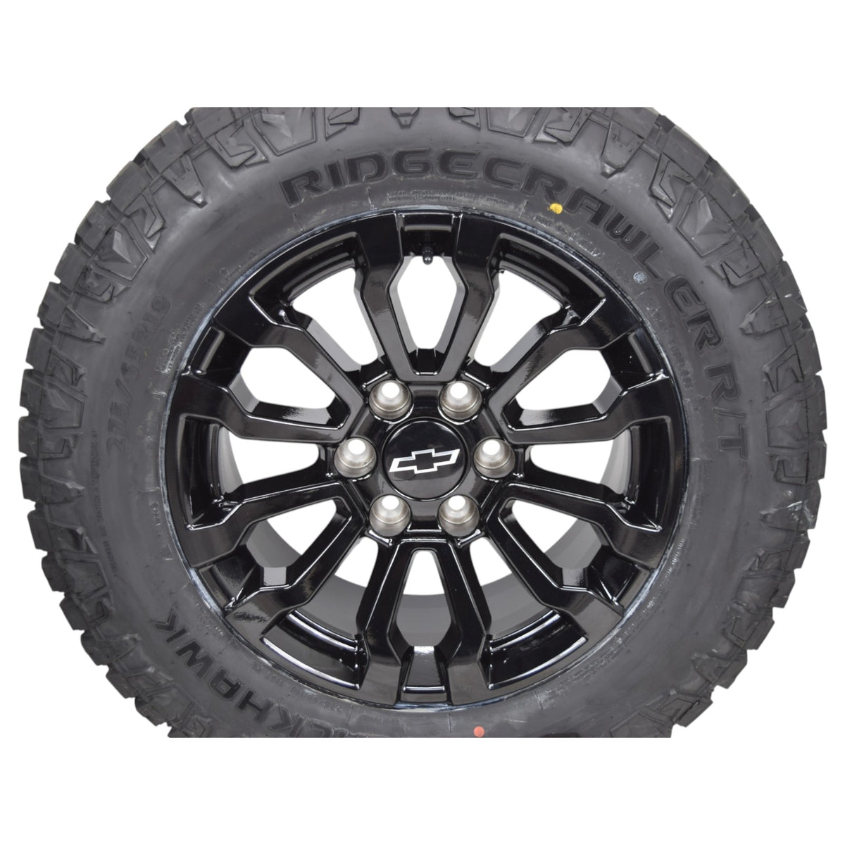 18" GMC Sierra AT4X Black Replica Wheels Rims Tires Blackhawk Ridgecrawler RT