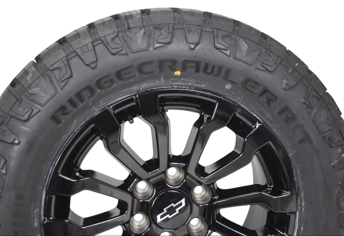 18" Chevy Silverado AT4X Black Replica Wheels Rims Tires Blackhawk Ridge RT