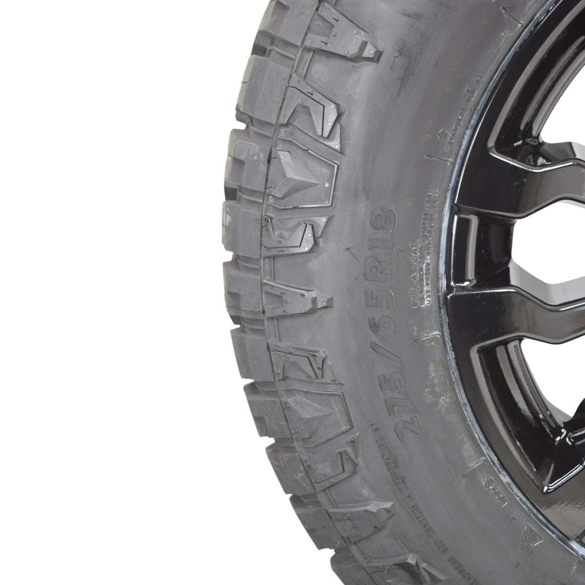18" GMC Sierra AT4X Black Replica Wheels Rims Tires Blackhawk Ridgecrawler RT
