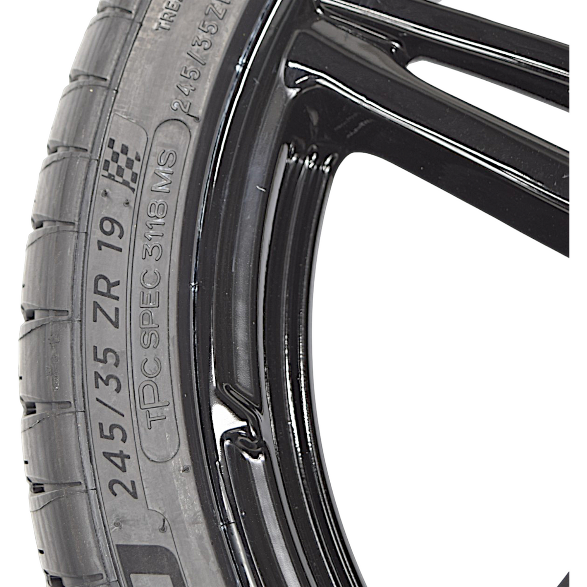 19" 20" C8 Corvette Stingray OEM Open Spoke Wheels Rims Tires Michelin Black