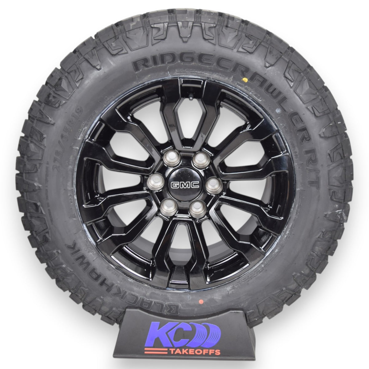 18" GMC Sierra AT4X Black Replica Wheels Rims Tires Blackhawk Ridgecrawler RT