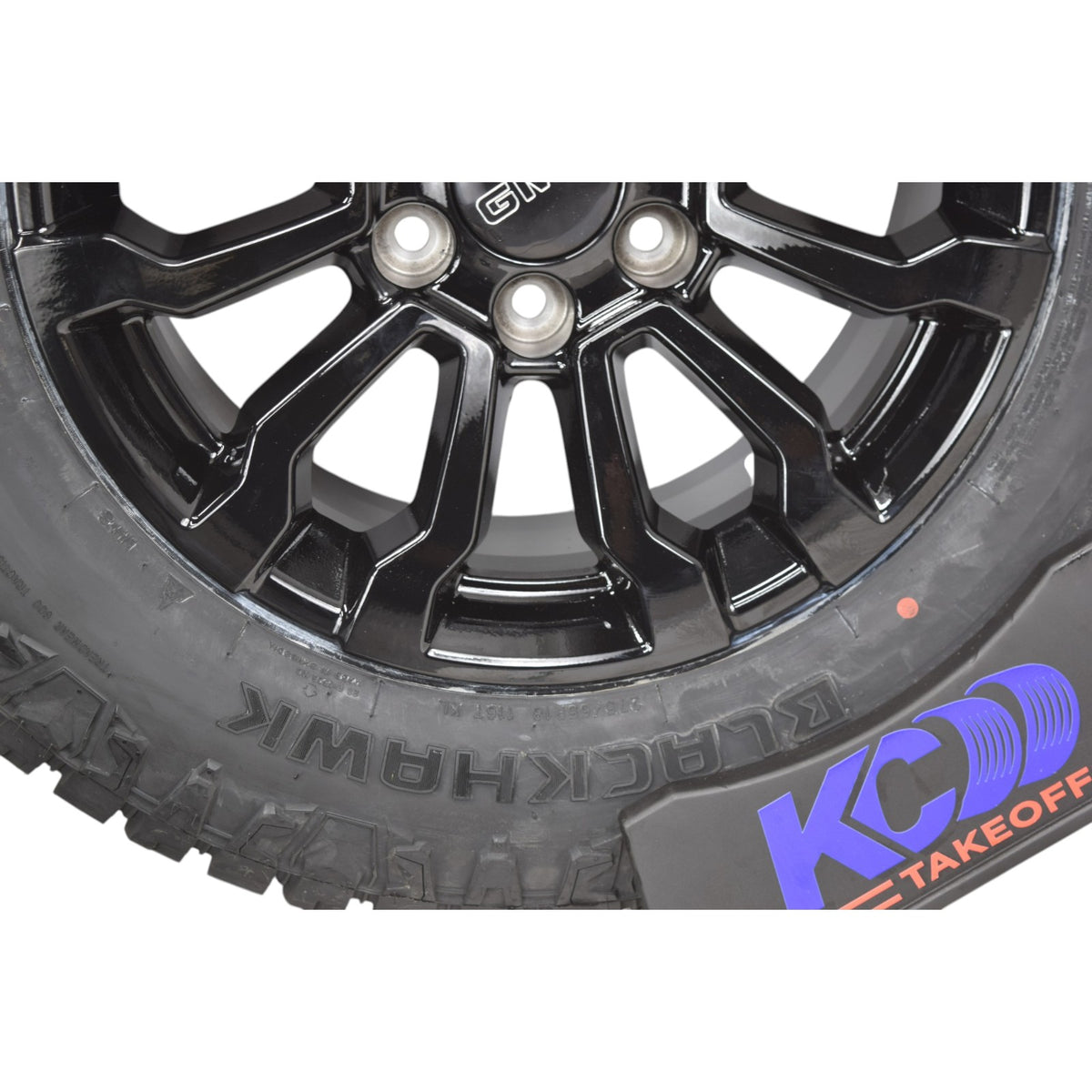 18" GMC Sierra AT4X Black Replica Wheels Rims Tires Blackhawk Ridgecrawler RT
