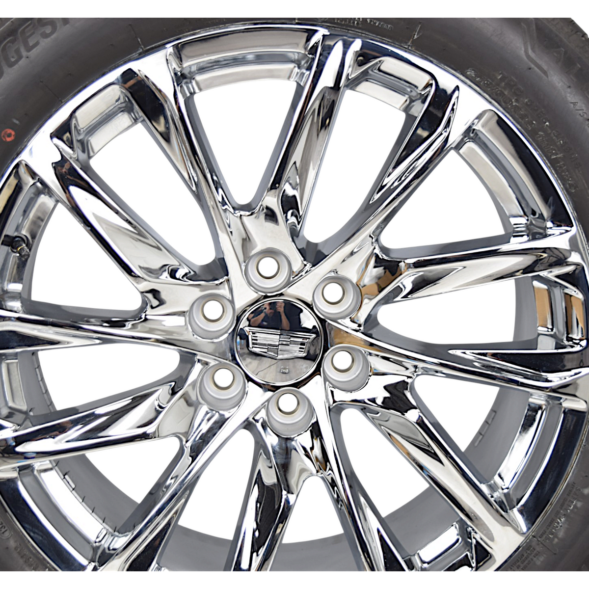 22" Cadillac Escalade Onyx OEM Chrome Wheels Rims Tires Bridgestone 275/50R22