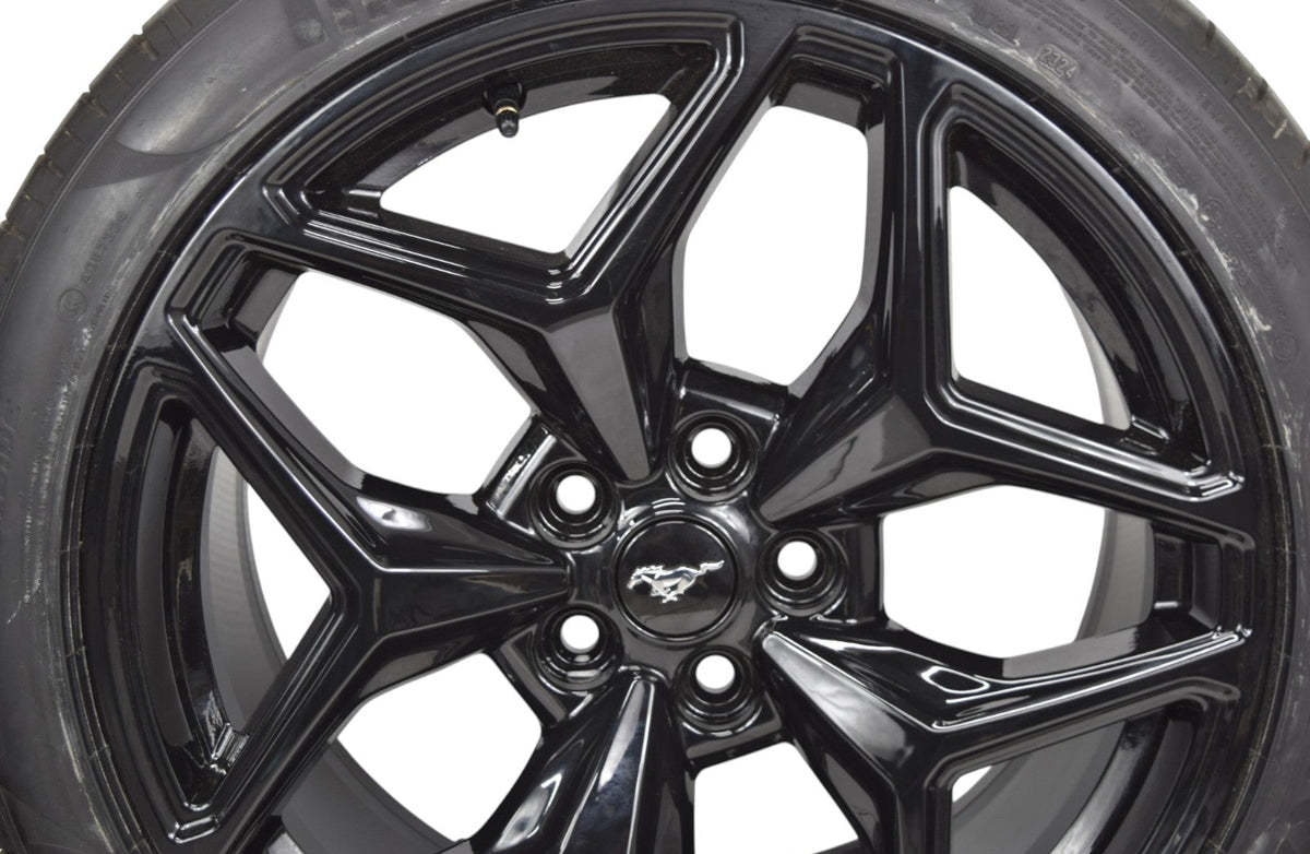 19" Ford Mustang OEM Staggered Gloss Black Wheels Rims Tires Performance