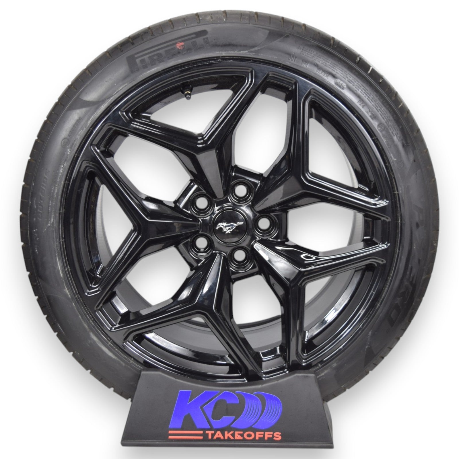 19" Ford Mustang Staggered Factory OEM Gloss Black Wheels Rims Tires