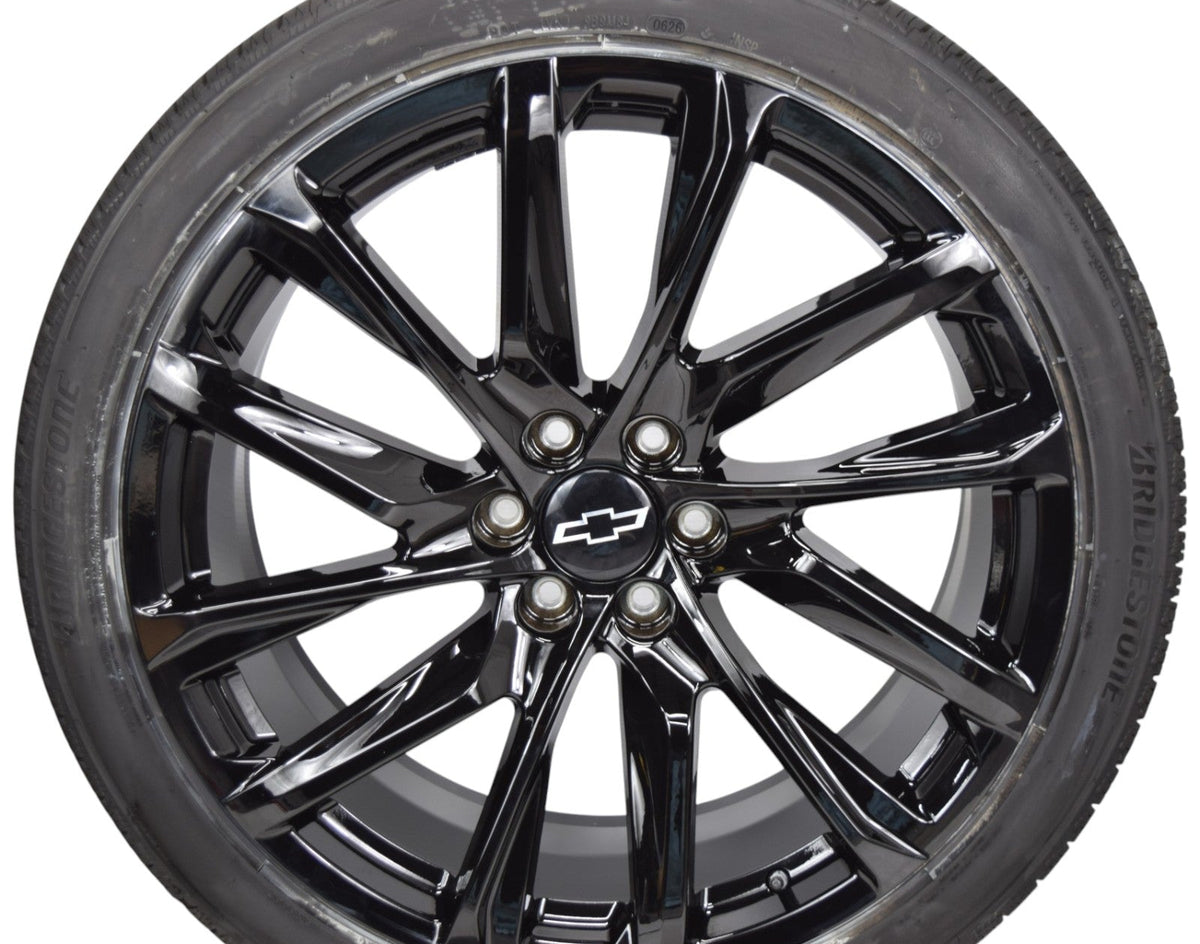 24" Chevy Silverado Tahoe Onyx Gloss Black Replica Wheels Rims Tires Alenza