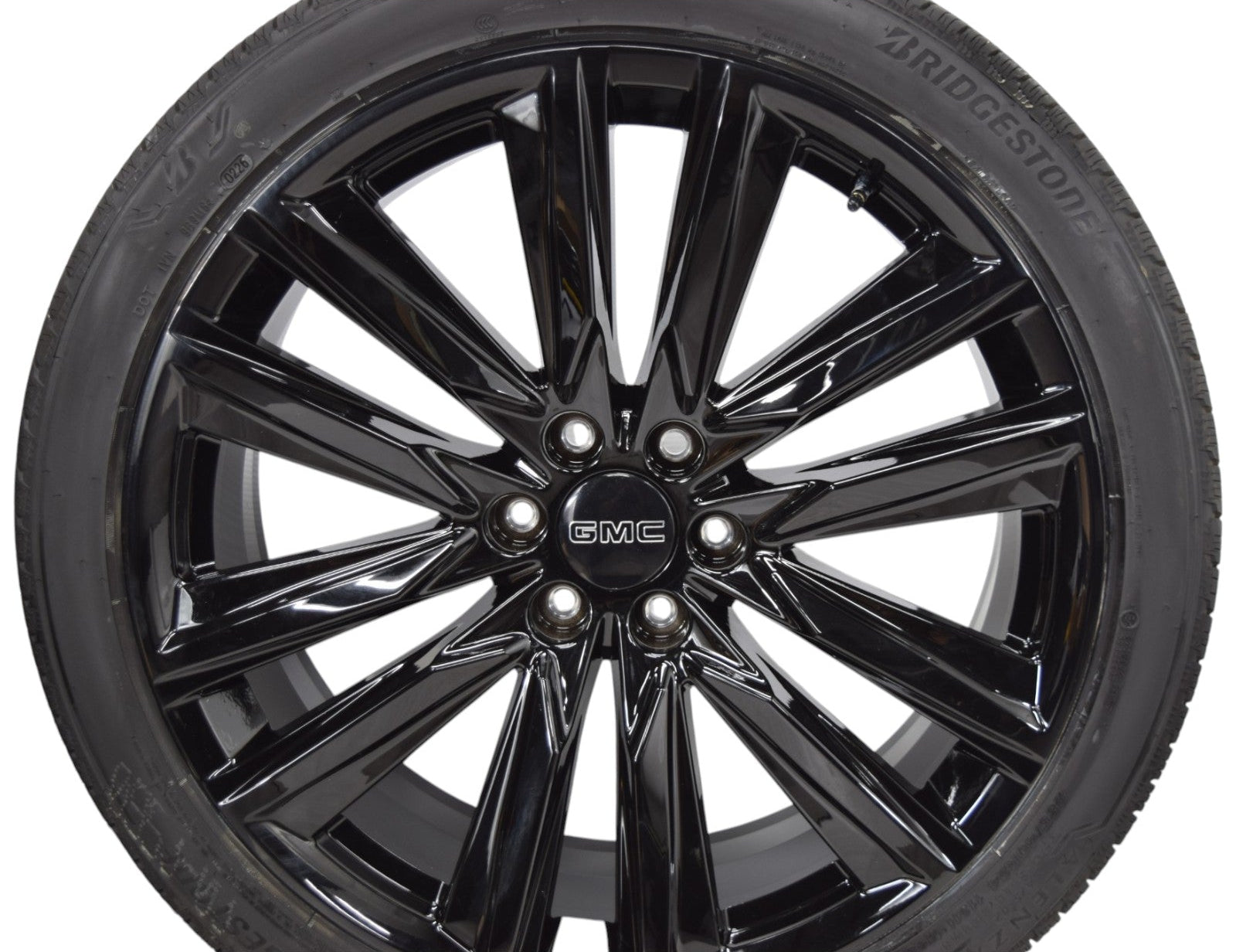 24" GMC Sierra Yukon Gloss Black Replica Wheels Rims Tires Alenza