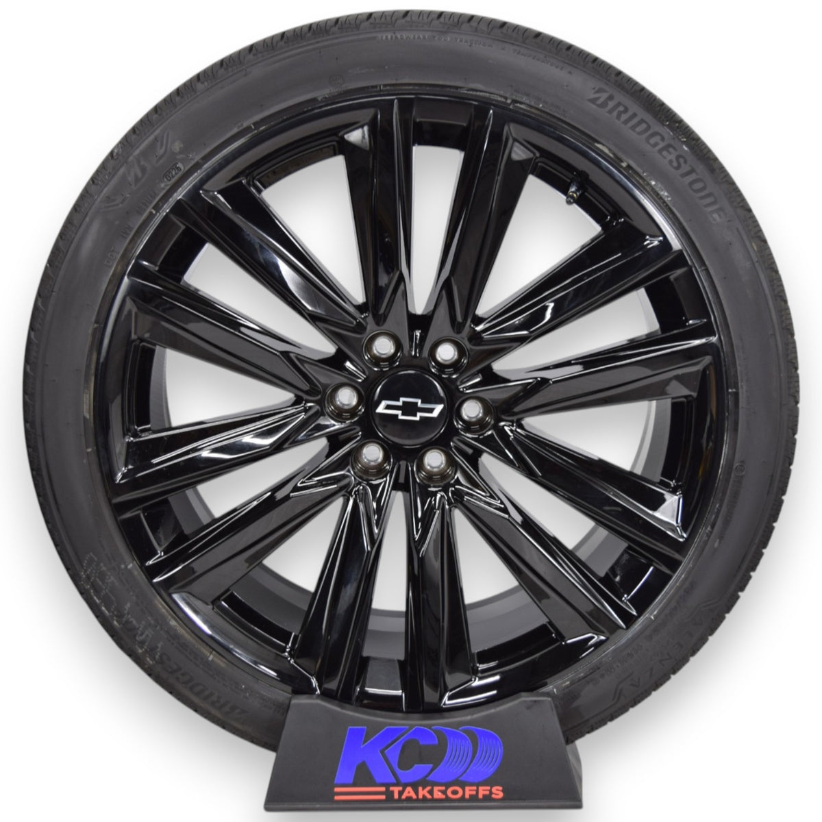 24" Chevy Silverado Tahoe Gloss Black Replica Wheels Rims Tires Alenza