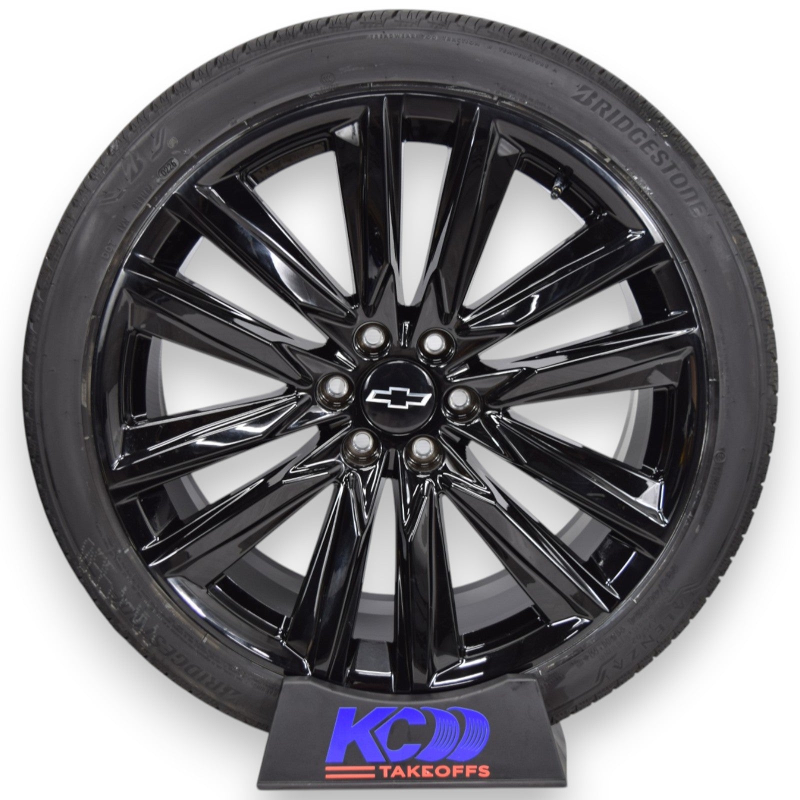 24" Chevy Silverado Tahoe Gloss Black Replica Wheels Rims Tires Alenza