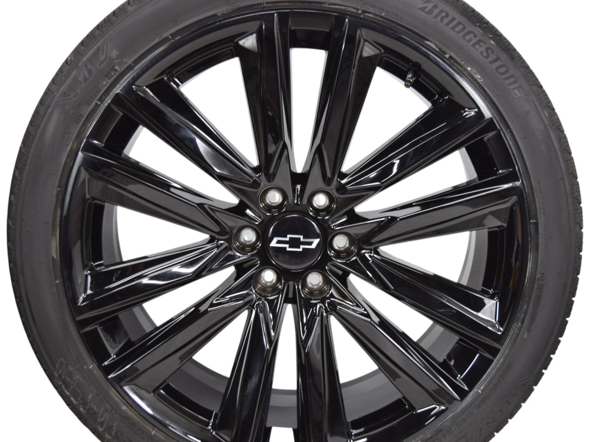 24" Chevy Silverado Tahoe Gloss Black Replica Wheels Rims Tires Alenza