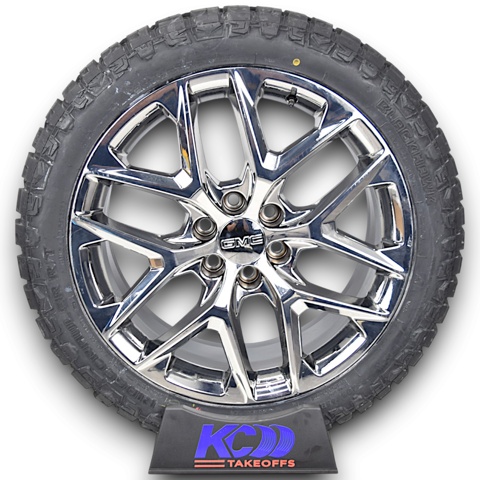 22" GMC Sierra Yukon Denali Chrome Snowflake OEM Wheels Rims Tires Blackhawk RT