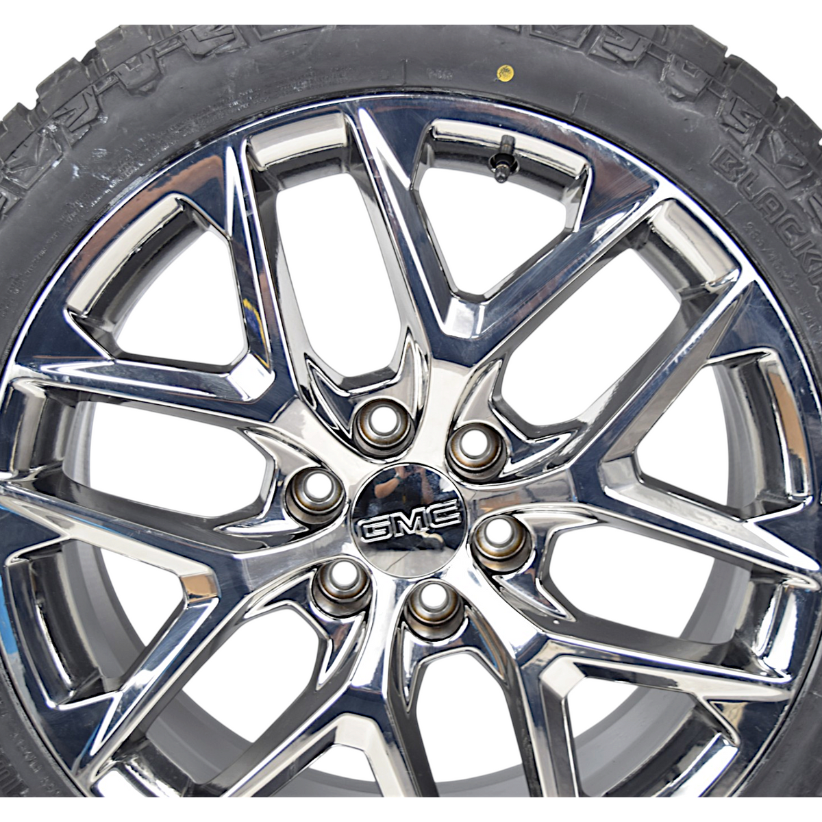 22" GMC Sierra Yukon Denali Chrome Snowflake OEM Wheels Rims Tires Blackhawk RT