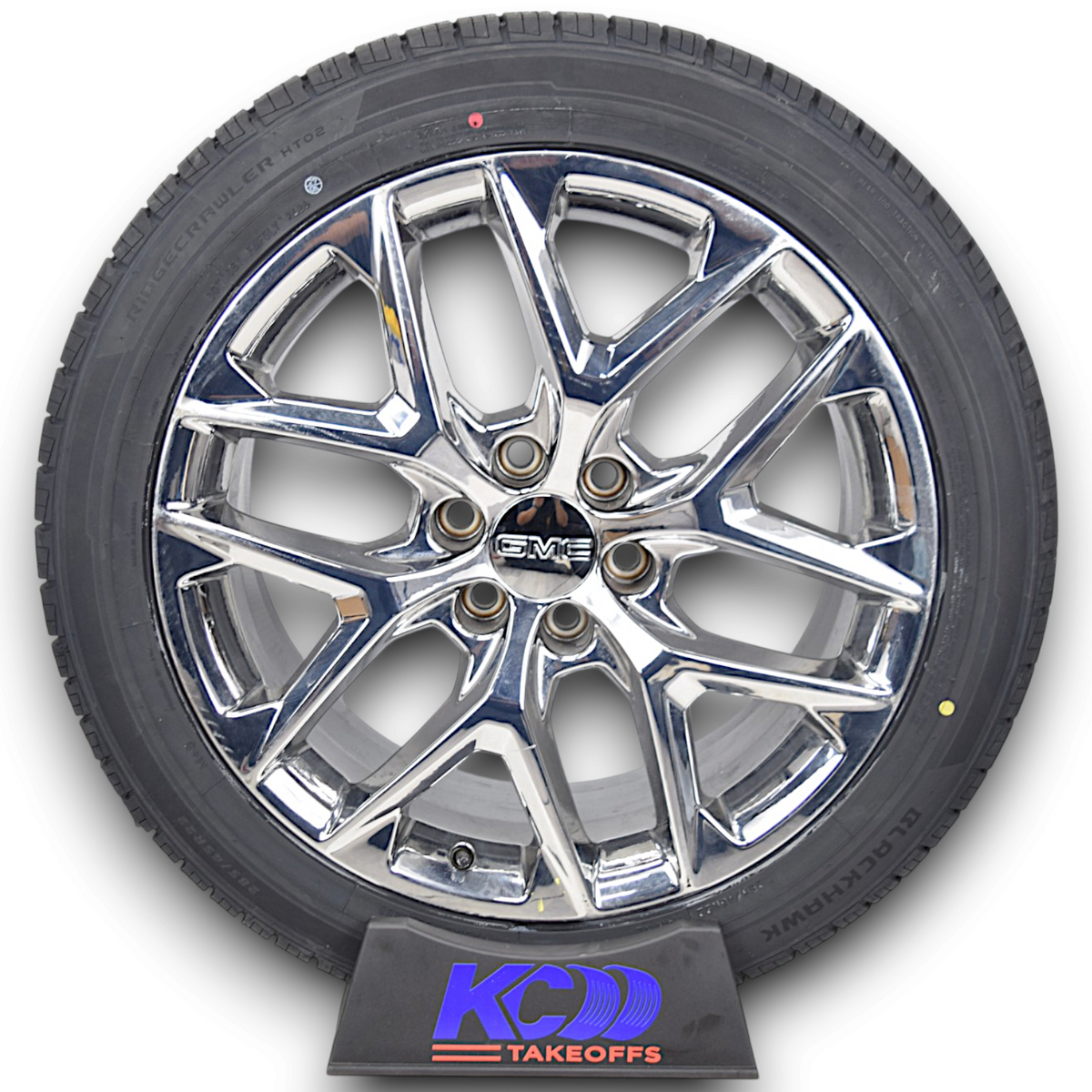 22" GMC Sierra Yukon Denali Chrome Snowflake OEM Wheels Rims Tires Blackhawk HT