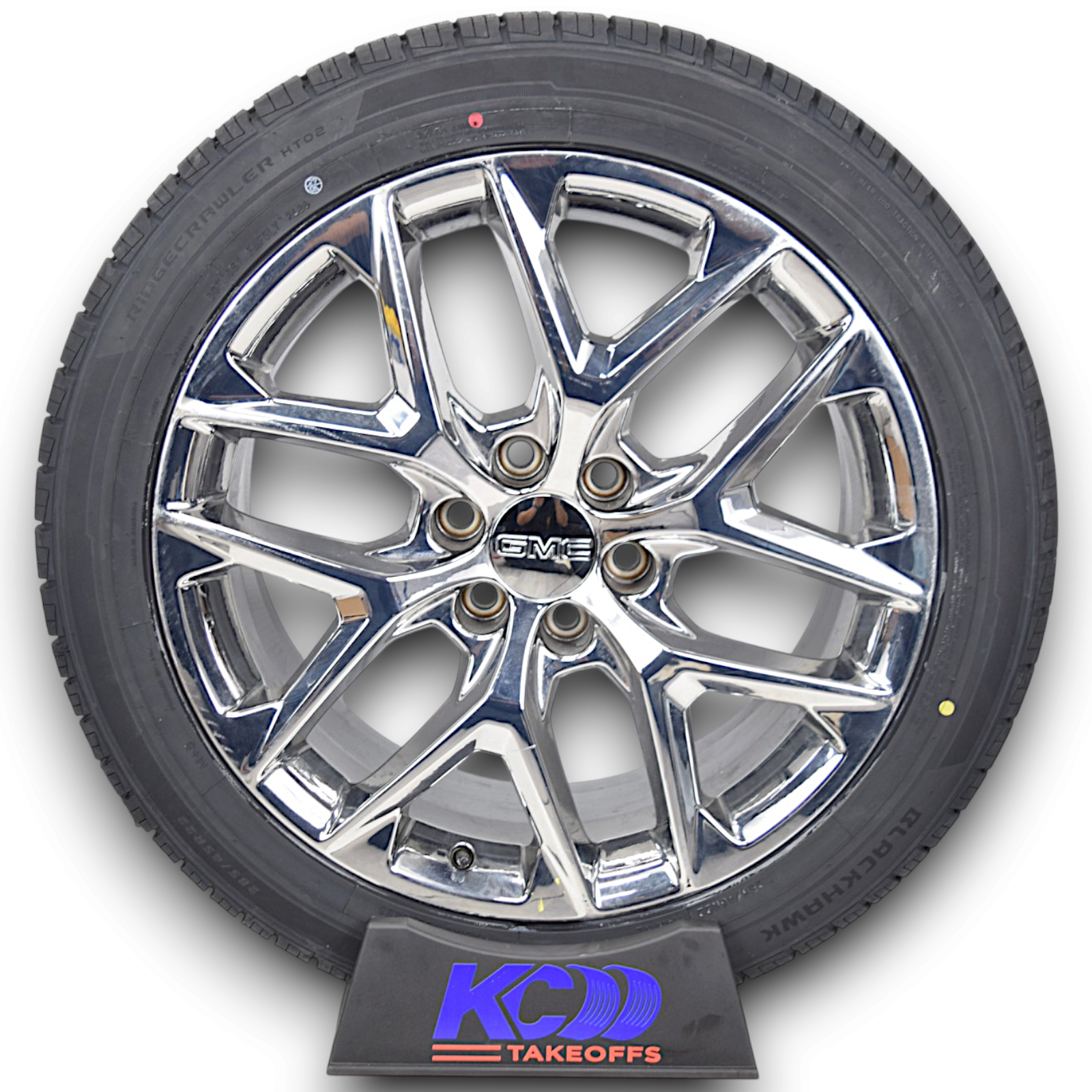 22" GMC Sierra Yukon Denali Chrome Snowflake OEM Wheels Rims Tires Blackhawk HT