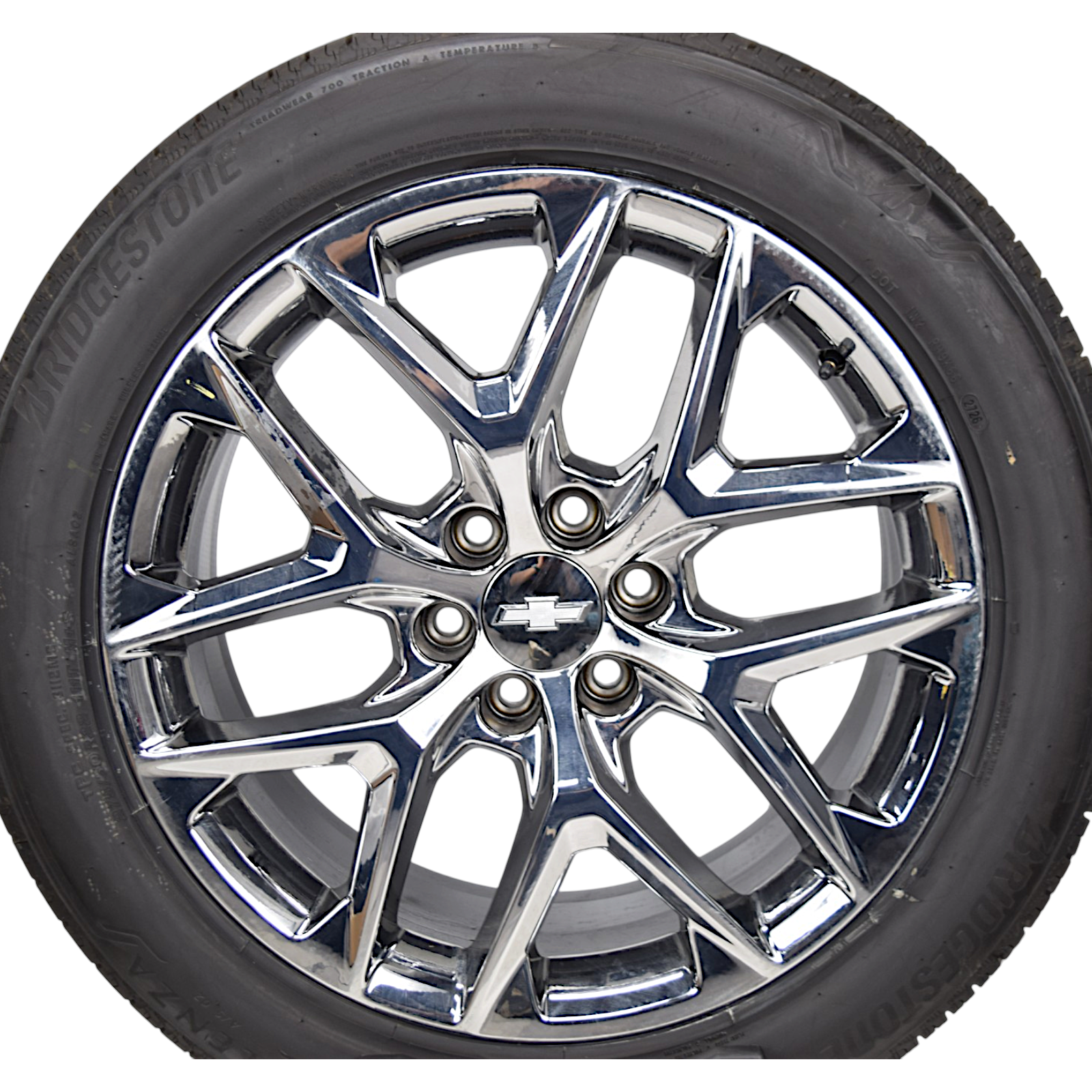 22" Chevy Silverado Tahoe Chrome Snowflake OEM Wheels Rims Tires