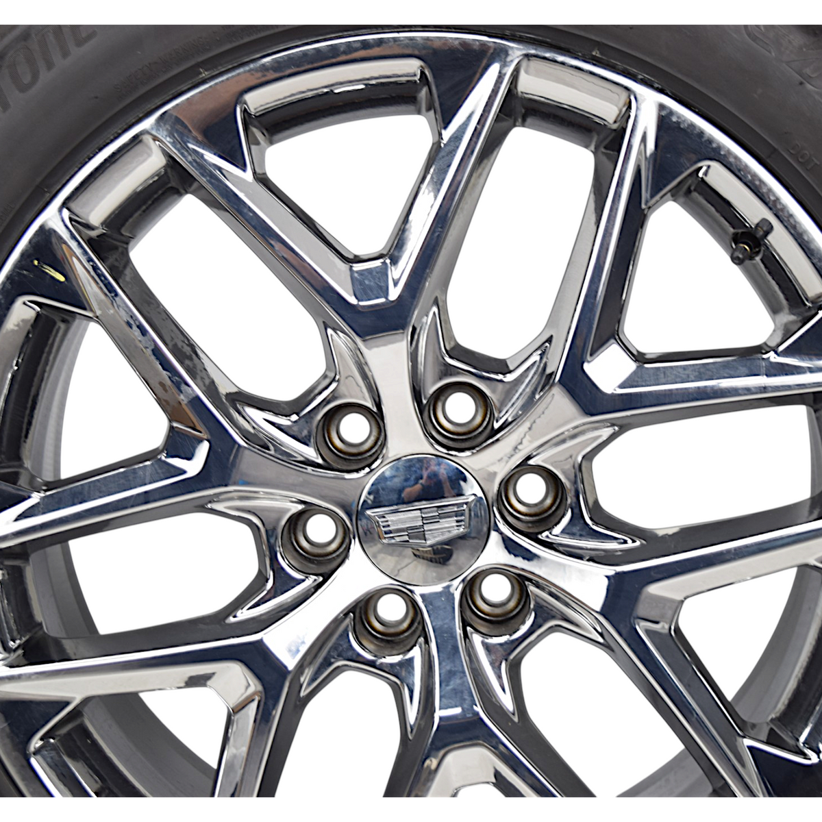 22" Cadillac Escalade Chrome Snowflake OEM Wheels Rims Tires Bridgestone