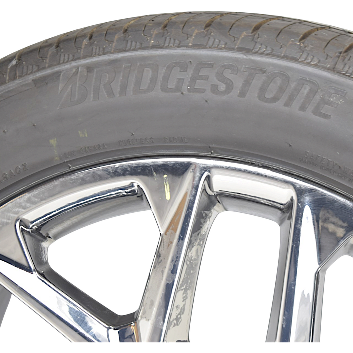 22" Cadillac Escalade Chrome Snowflake OEM Wheels Rims Tires Bridgestone