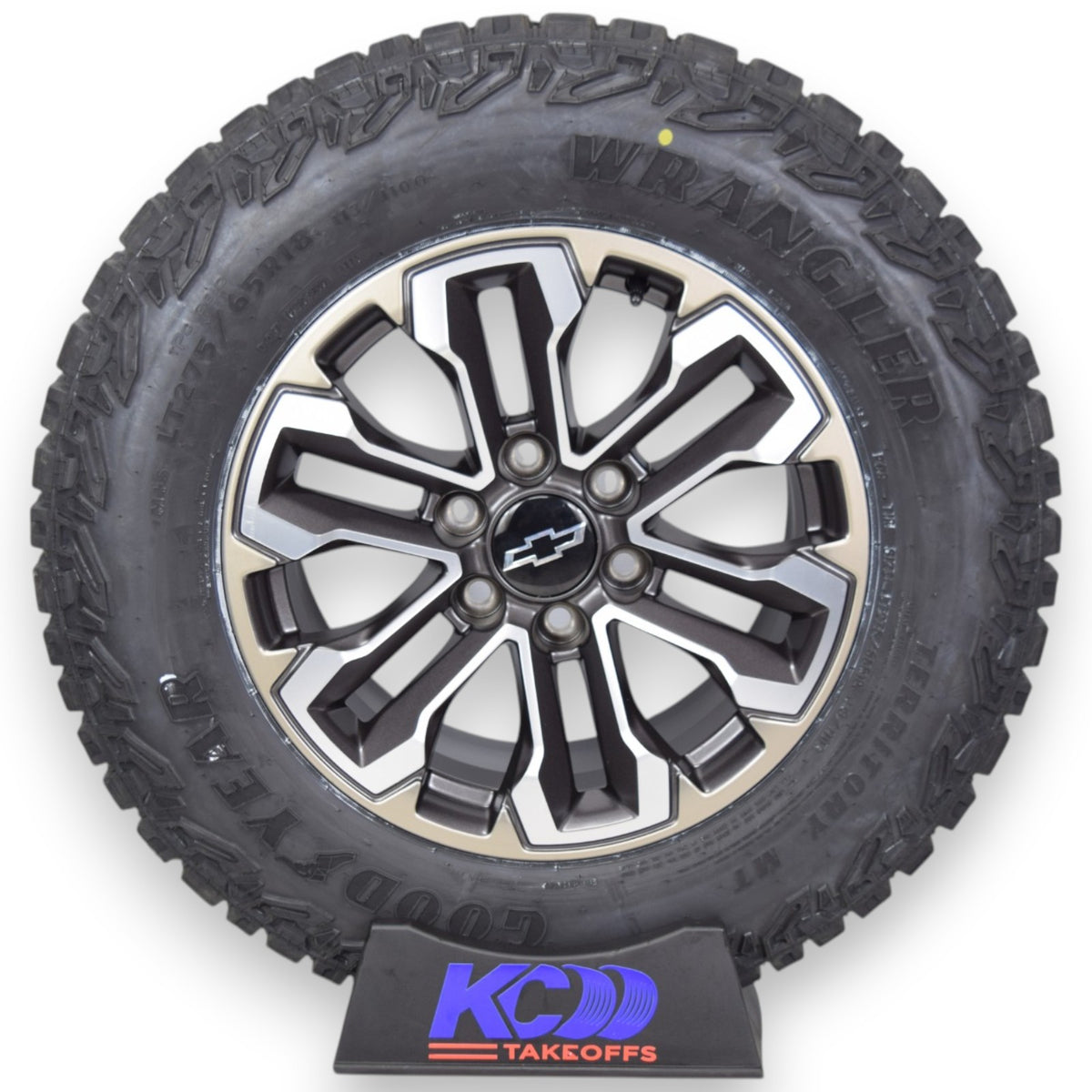 18" Chevy Silverado Tahoe OEM Wheels Rims Tires Satin Graphite Goodyear MT