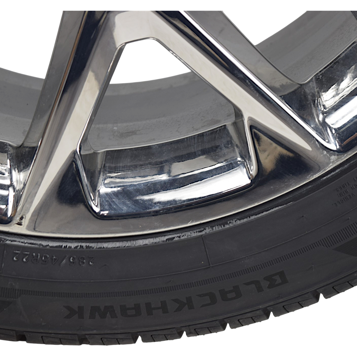 22" GMC Sierra Yukon Denali Chrome Snowflake OEM Wheels Rims Tires Blackhawk HT