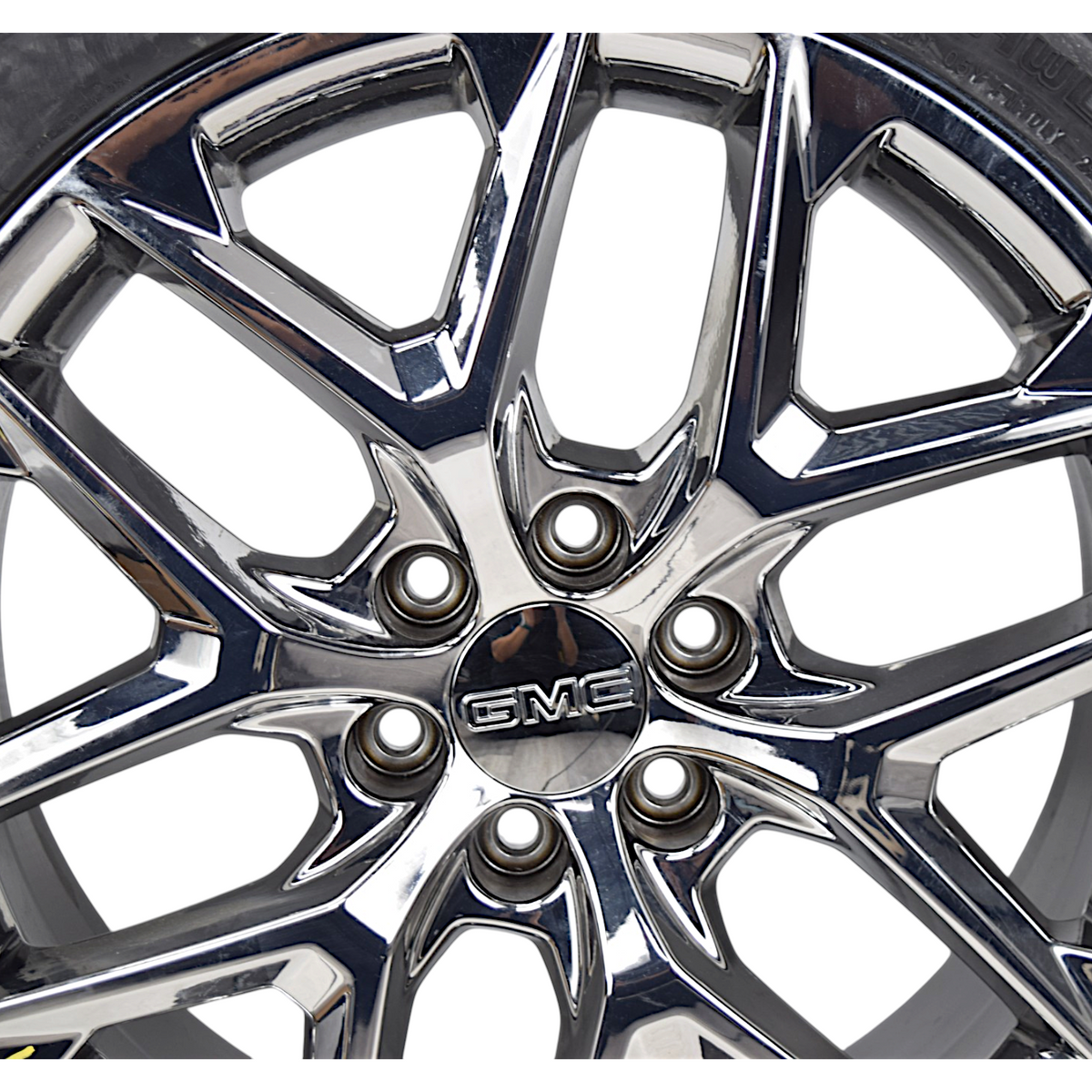 22" GMC Sierra Yukon Denali Chrome Snowflake OEM Wheels Rims Tires Blackhawk AT