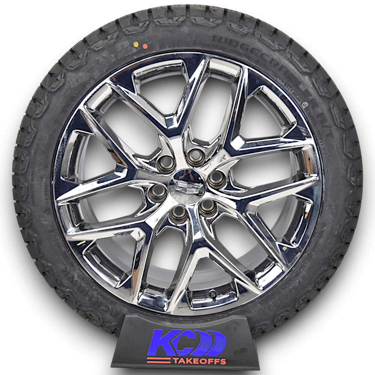 22" Cadillac Escalade Chrome Snowflake OEM Wheels Rims Tires Blackhawk AT