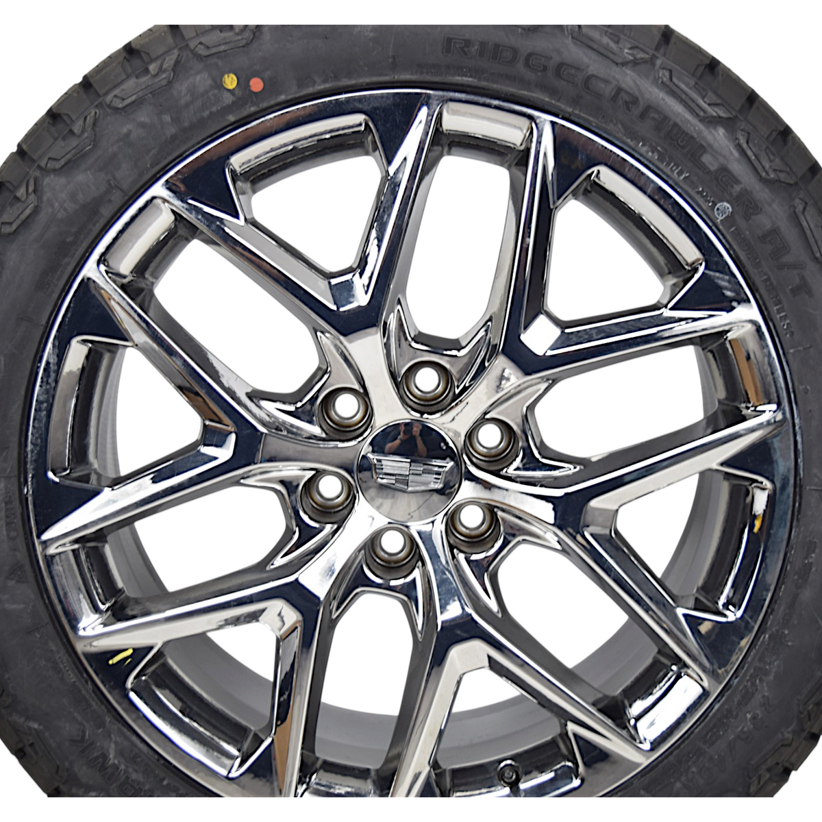 22" Cadillac Escalade Chrome Snowflake OEM Wheels Rims Tires Blackhawk AT