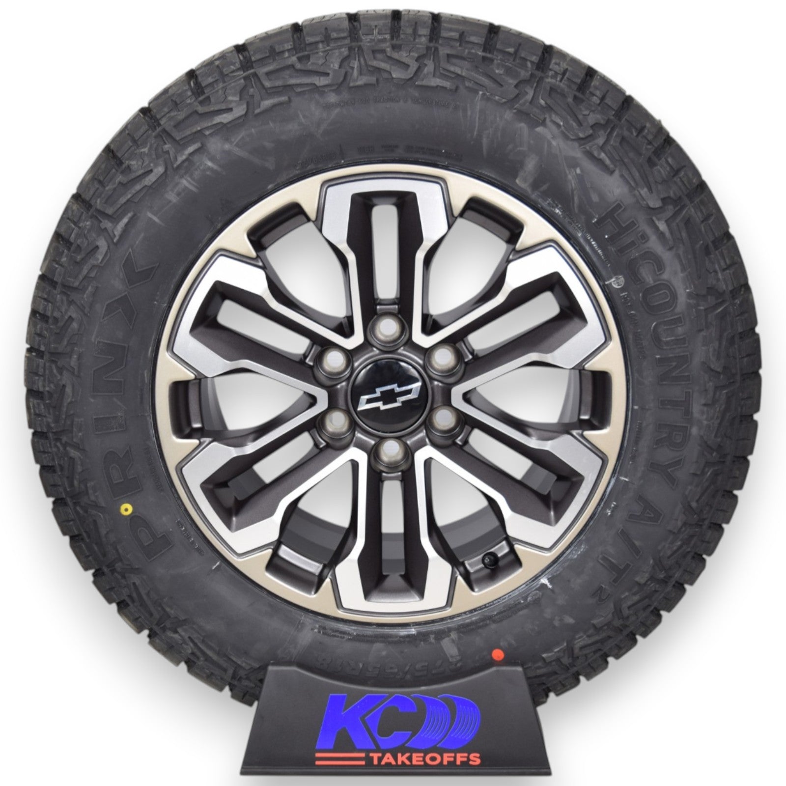 18" Chevy Silverado Tahoe OEM Wheels Rims Tires Satin Graphite Prinx A/T