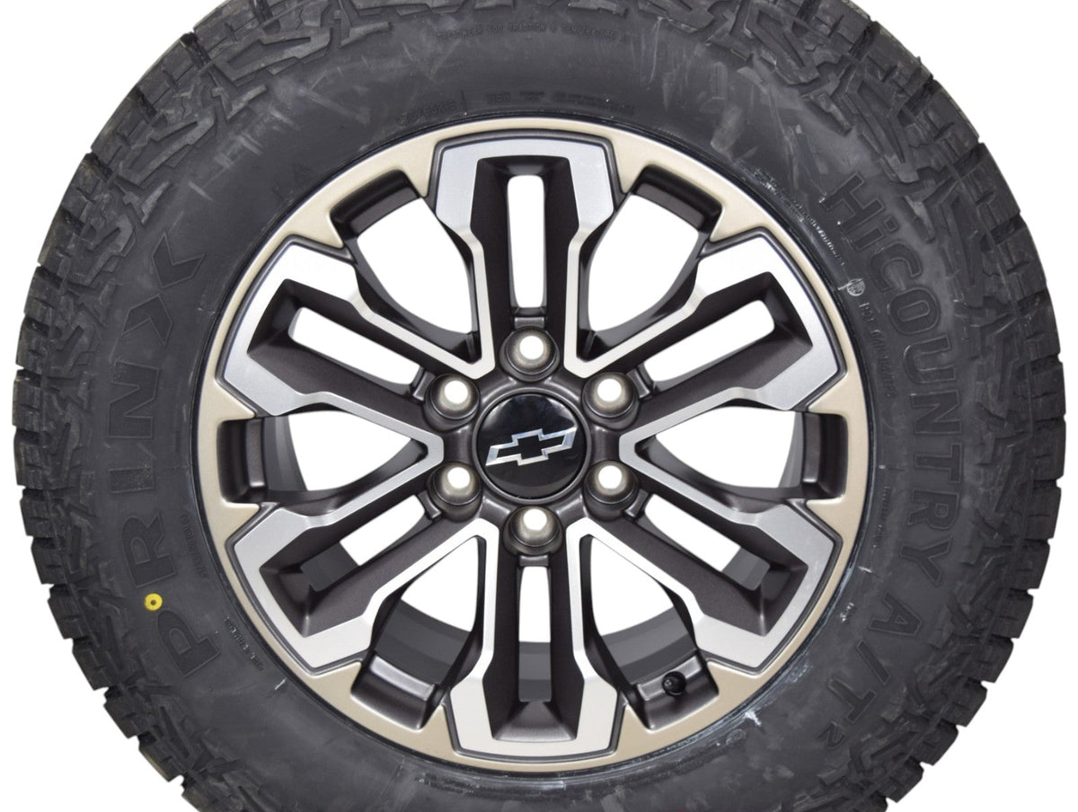 18" Chevy Silverado Tahoe OEM Wheels Rims Tires Satin Graphite Prinx A/T