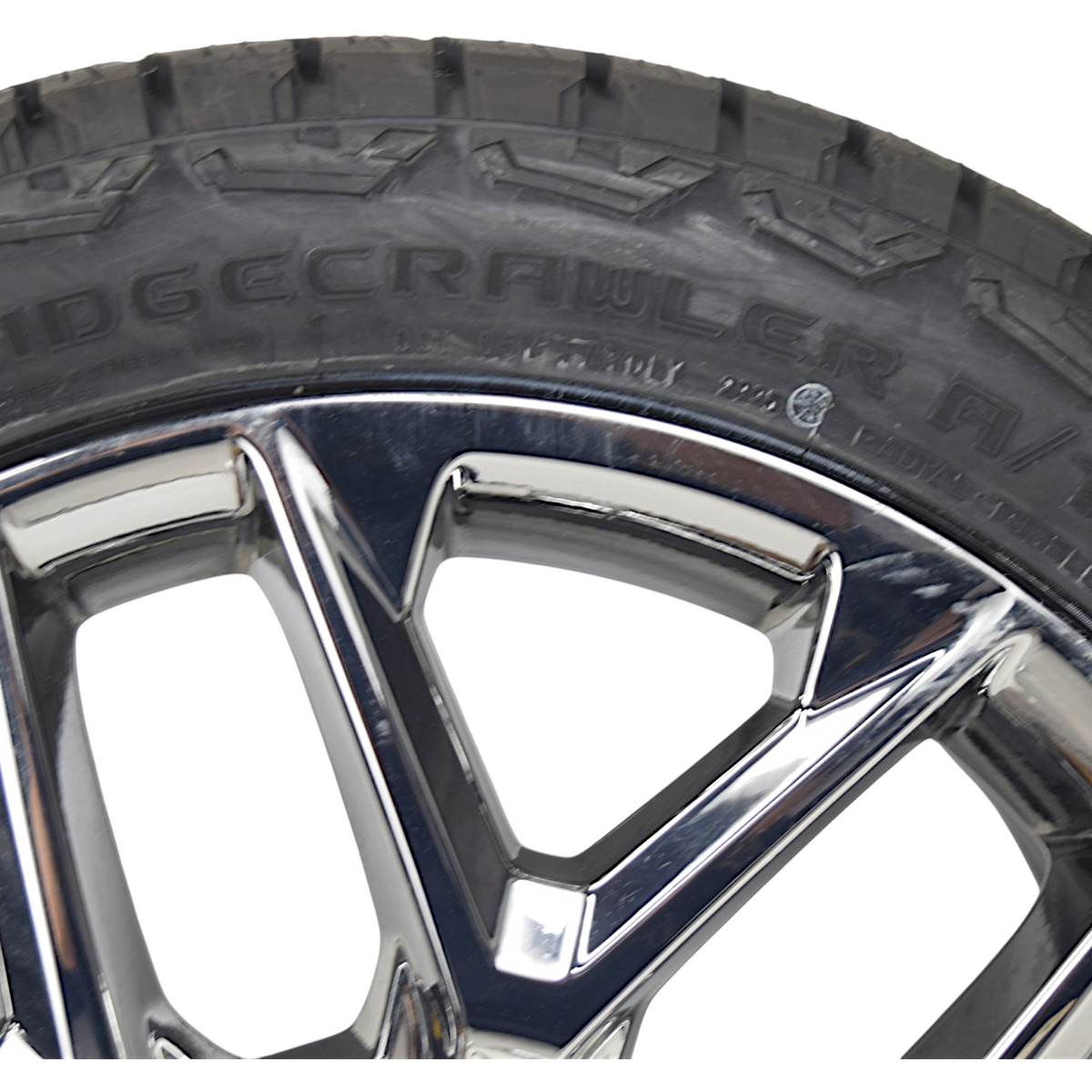 22" Chevy Silverado Tahoe Chrome Snowflake OEM Wheels Rims Tires Blackhawk AT