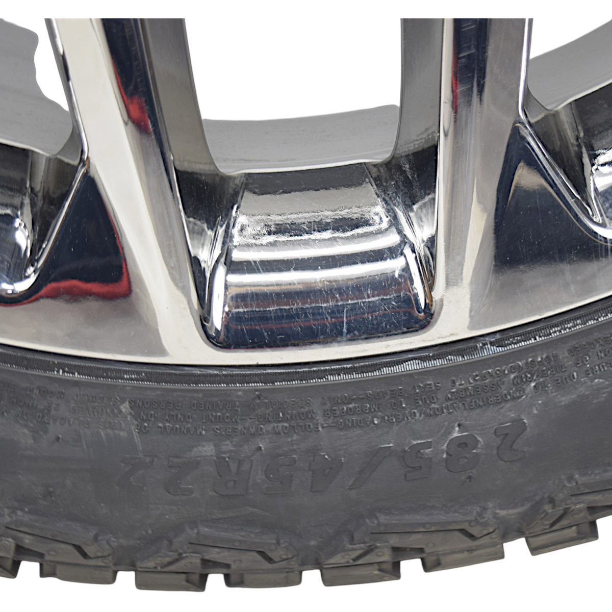 22" Chevy Silverado Tahoe Chrome Snowflake OEM Wheels Rims Tires Blackhawk AT