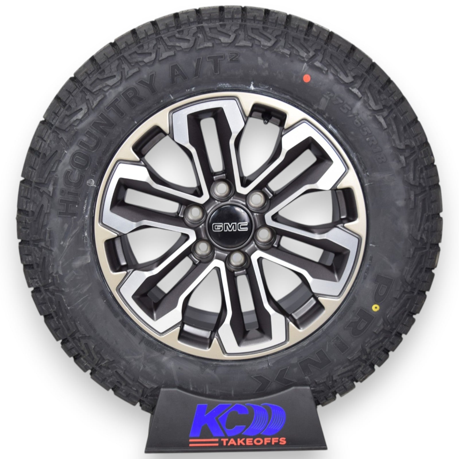 18" GMC Sierra Yukon OEM Wheels Rims Tires Satin Graphite Prinx A/T