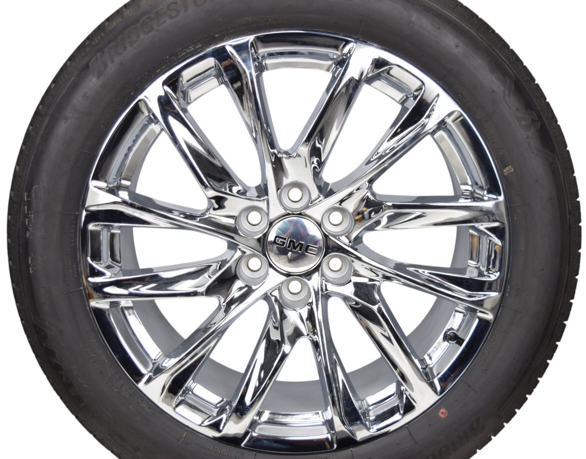 22" GMC Sierra Yukon Denali Onyx Chrome OEM Wheels Rims Tires Alenza 275/50R22